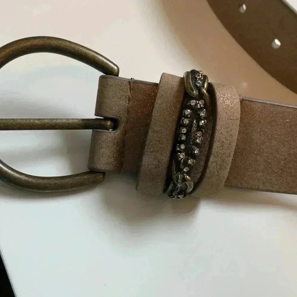 Chinese Laundry faux leather speckled  bronze belt - Picture 3 of 9